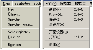 Software Lokalisierung in den Sprachen Chinesisch, Deutsch, Englisch